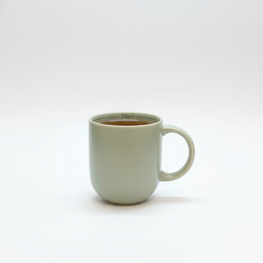 Matt Green cup 210ml capacity