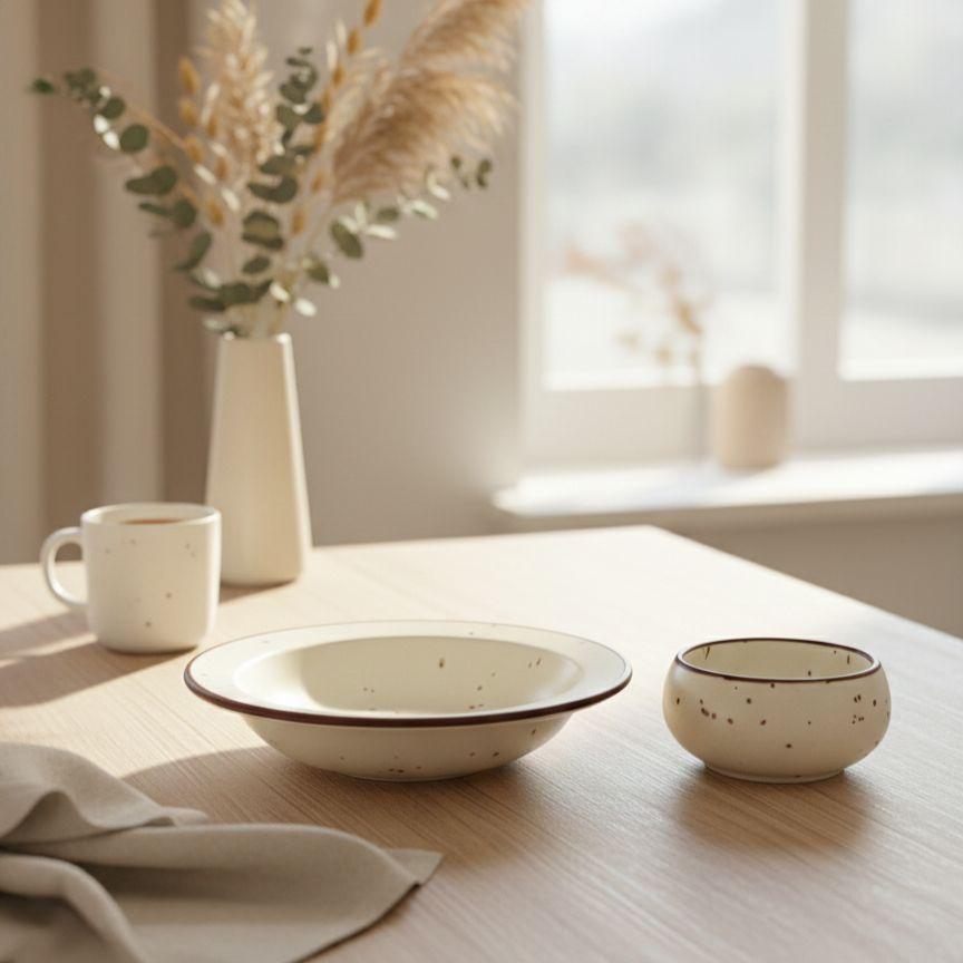 Pasta Plate and Bowl - White
