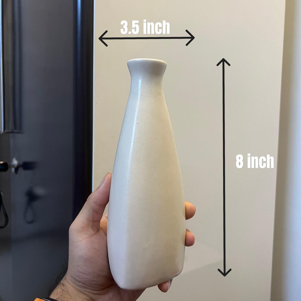 White Angular Vase