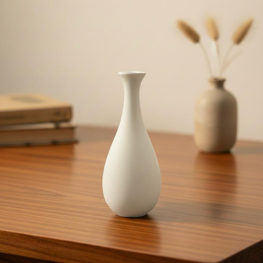 White Round Pot